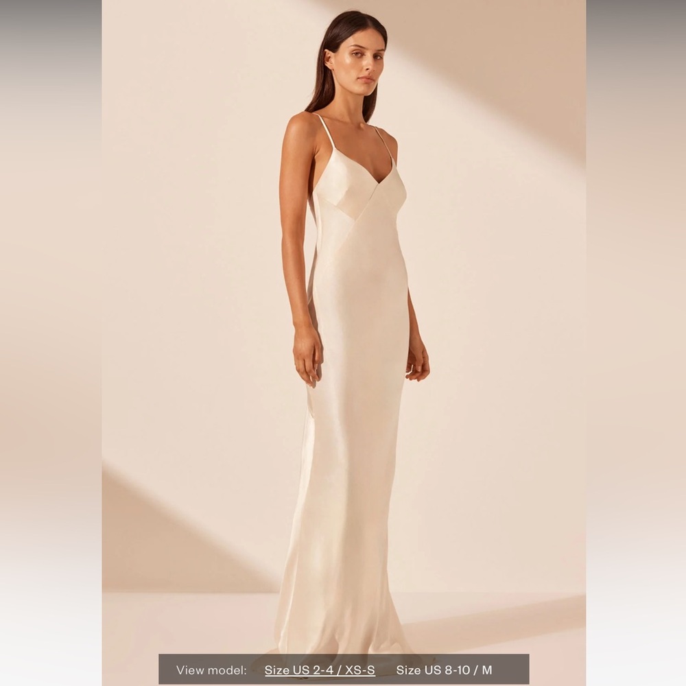 Shona Joy La Lune Low Back Maxi Dress - Cream
